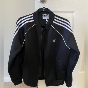 Adidas zip up black and white women’s medium